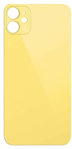 ELLENNE Carcasa trasera marco compatible con iPhone 11 – Back Cover cristal negro, blanco, dorado (oro/dorado)