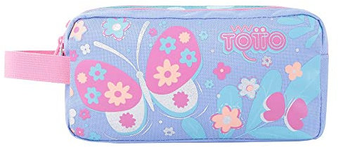 TOTTO Estuche escolar dos compartimentos - Magic Garden TAMAÑO ESTÁNDAR