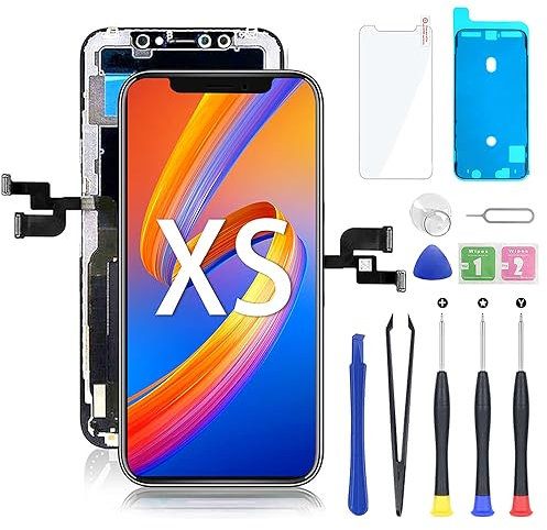 YOXINTA für iPhone Display, iPhone LCD Bildschirm Ersatz Digitizer Assembly, 3D Touch, Face ID, Kleber, Bildschirmschutz, Reparaturwerkzeug (iPhone XS)