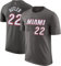 NBA Jungen Jugend 8-20 Charcoal Offizielles Spieler Name & Nummer Game Time Jersey T-Shirt, Jimmy Butler Miami Heat, M