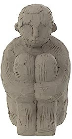 J-Line Figur SITZEND Zement GRAU Large