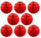 Ruidee 8 Stück Papier Wabenbälle 20cm Honeycomb Balls Pompons aus Seidenpapier Wabenpapier Papierkugeln Hängende Dekoration für Party Hochzeit Geburtstag (8in/Red)