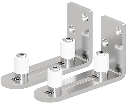 Wolfbird Adjustable Floor Guide Sliding Barn Door Wall/Door Bottom Guide Stainless Steel Style（2PCS