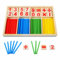 QHFlashbuy Matematica Palos,Juguetes Montessori Matematica,Juguete Educativo Matemático,Bloques y Palos de Conteo de Madera para Niños