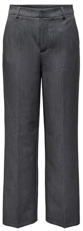 ONLY Damen Onlhattie-Lana Hw Wide Mel Pant TLR Hose, Dark Grey Melange, 38W x 32L