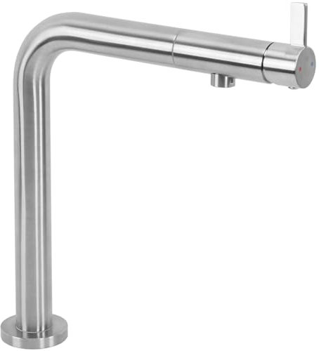 Rea Küchenarmatur COLE BRUSH NICKEL Küchenarmatur aus Metall, heiß und kalt, verstellbarer Einhebel (Stahl)