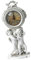 Perfeclan Engel Statue Schreibtisch Uhr Harz Engel Figur Engel Skulptur Tisch Uhr Ornament Liebe Cherub Kaminsims Uhr für Schrank Kaminsims, Weiß