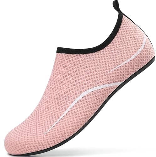 sportvibe Water Shoes Womens Beach Swim Shoes Mens Aqua Shoes Quick Drying Barefoot for Sea Surfing Kayaking Pool Yoga (Pink,7.5 UK/41EU)
