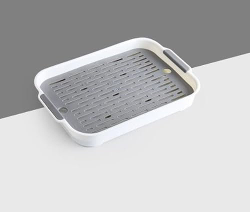 Taicols Toilette pour Petit Animal - Pot D'entraînement pour Lapin - Bac Litière de Petite Taille (Blanc Cassé)