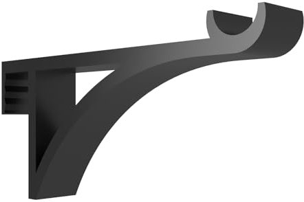 Fensterhaken für Kunststofffenster oder -türen zum Aufhängen von Blumen, Pflanzen und Dekoration | 1 Stück | Montage ohne Bohren oder kleben (Rahmenbreite: 16mm, schwarz)