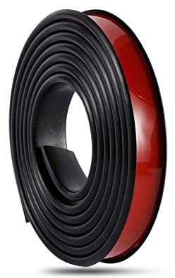 Bordo protettivo autoadesivo flessibile per bordi da 8 m, per armadietti e tavoli in compensato, nero, 9 mm