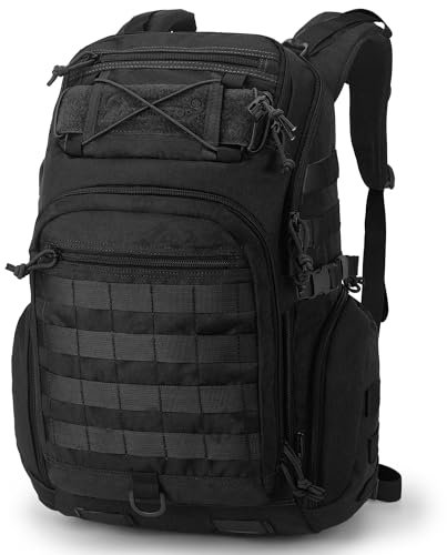 Mardingtop 30L Tagesrucksäcke Herren 15,6 Zoll Laptop Rucksack Wanderrucksack Damen Outdoor Daypack für Pendler Reisen Camping (Schwarz)