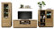 Wohnwand >GRENO< Fronten in Wildeiche massiv geölt, zeitlose Optik, in den Maßen ca. 407 x 200 x 54 cm (B/H/T) - mit optimalen Stauraum für Ihr Zuhause - Wohnzimmer-Set Anbauwand Wohnzimmerschrank