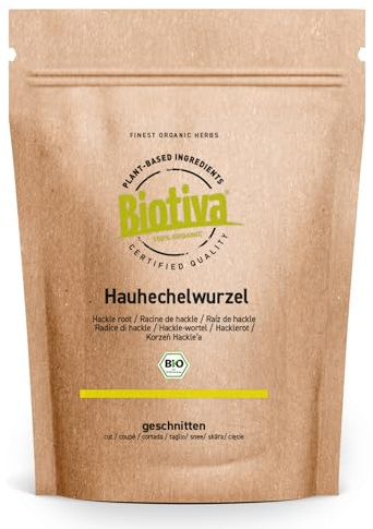 Hauhechelwurzel Geschnitten Bio 100g - Ononis spinosa - 100% natürliche Hauhechel - Hauhecheltee - Abgefüllt und kontrolliert in Deutschland (DE-ÖKO-005) - Biotiva