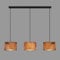 BRILONER - Pendelleuchte mit Blätterdekor, 3x E27 Fassung, max. 10 W, Boho, Aesthetic, Hängeleuchte, Hängelampe Esstisch, Esszimmerlampe hängend, Wohnzimmerlampe, 110x25x120cm (LxBxH), Caffefarben