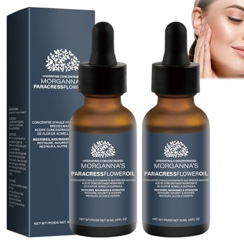 2PCS Parakresse Gesichtsöl,Parakresse Gesichtsöl Bio 30ml,Parakresse Gesichtsserum Bio Anti-Falten und Feinlinien Glättend,Parakresse Extrakt Gesichtsöl für Jeden Hauttyp,Sanft und Natürlich