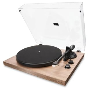 Argon Audio TT MK2 Turntable, Built-in Phono Pre-amp, Audio Technica Cartridge, Aluminium Tonearm, 33/45 RPM, Walnut