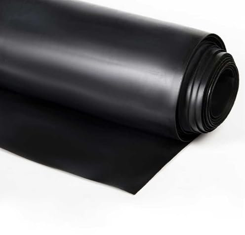 Teichfolie 3 x 4 m, 5 x 7 m, 6 x 9 m, 8 x 10 m, 10 x 12 m, Teichfolienmatte, Schwarze HDPE-undurchlässige Teichfolie für Fisch-Koiteiche, Wasserfälle, Wasserspiele, Bäche ()
