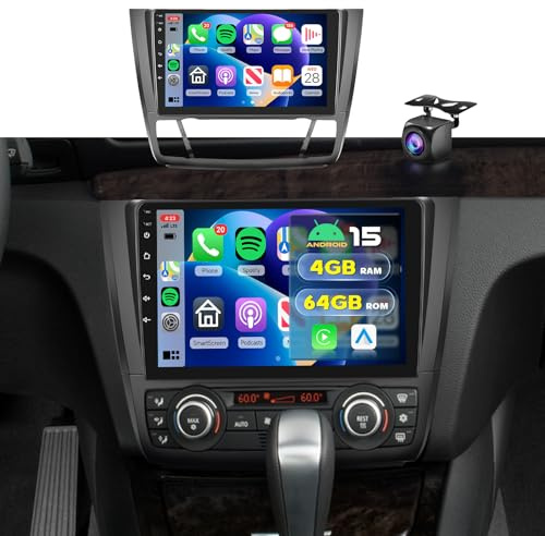 8 Core 4+64G for BMW 1 Series E81 E82 E87 E88 2008-2012 Android 15 Car Stereo 9 Inch 1280 * 720 IPS Touchscreen Wireless Carplay Android Auto Car Radio DSP EQ GPS Navi WiFi BT 5.0 59UI Backup Camera