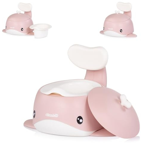Chipolino Töpfchen Wal Innenbehälter Toilettentrainer Deckel Rückenlehne 15 kg rosa