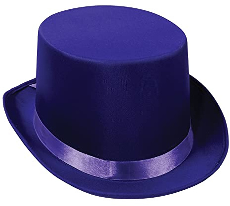 Satin Sleek Top Hat (purple) Party Accessory  (1 count)