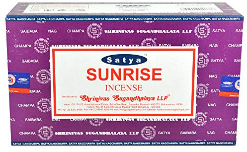 Satya - Nag Champa Sunrise Weihrauch Räucherstäbchen - Sunrise, Box Mit 12 Packungen