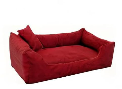 tierlando® Stabiles Hundebett Moritz Komfort Hundesofa aus festgewebtem, robusten Polyester, Größe: 110x90cm | Farbe: 01 Braun