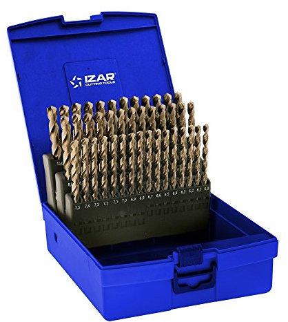 Izar 18366 Juego Brocas 1016, DIN 338N, 6-10 x 0.10 mm, HSSE 5% Co, 41 Piezas