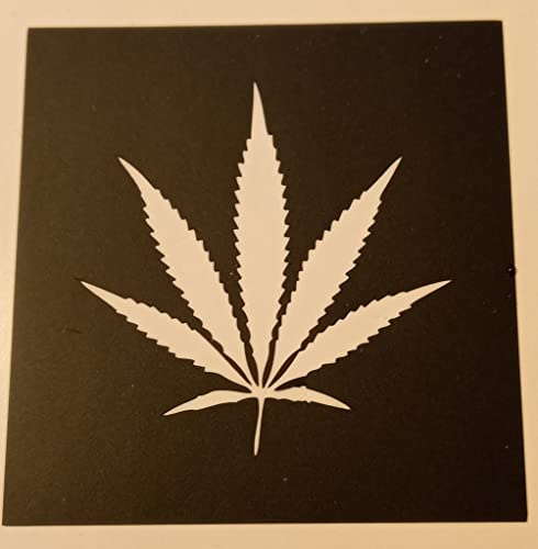 Cannabisblatt-Schablonen zum Ätzen auf Glas, Geschenk, Glaswaren, Hobby, Handwerk, Hanfblätter, 25 Stück