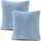 CelinaTex 2er Set Kissenbezug 50x50 cm Doppelpack Coral Fleece Kissenhülle, Dekokissen Bezug Sofakissenbezug Comfortable hell blau 5001344