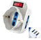 Adattatore rotante con spina 10A rotante e 2 prese bipasso e 1 presa bipasso/schuko con protezione