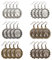 PandaHall 36Sets 3 Style Ohrring Anhänger Tablett Lünette Cabochon Einstellungen, 40 Stück Ovale Transparente Glas-Cabochons Und 40 Stück Messing-Ohrringhaken