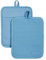KitchenAid Kitchen Aid Ribbed Soft Silicone Pot Holder Set, 7x9, Blue Velvet