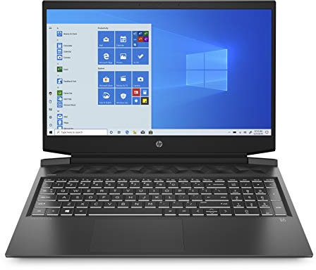 HP - Gaming Pavilion 16-a0001sl Notebook, Intel Core i7-10750H, RAM 16 GB, SSD 512 GB, Nvidia GeForce GTX 1650Ti 4GB, Windows 10 Home, Schermo 16.1 FHD IPS, Webcam, USB-C, HDMI, RJ-45, Nero
