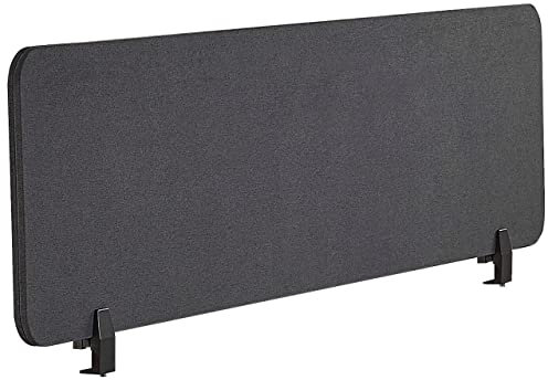 Schreibtisch Trennwand Akustik Polster dunkelgrau 130 x 40 cm Schallschutz Wally