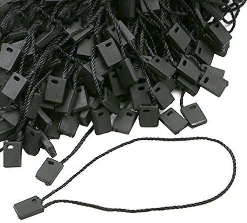 FSSTUD 1000 Pièces 7 Pouces Nylon Étiquettes Prix Ficelle Attache Étiquettes pour Bijoux Vêtements Bagages Noir