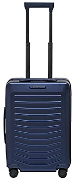 Bric's 4W Trolley S Porsche Design Hartschalenkoffer Roadster, Handgepäckkoffer mit 4 Rollen, Ultraleicht, Kompressionssystem, USB-Anschluss, TSA-Verschluss, Abmessungen: 38x55x23 cm, Dunkelblau Matt