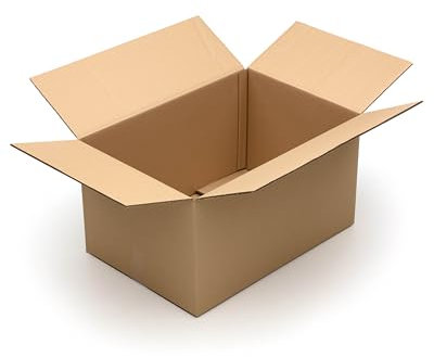 KK Verpackungen Versandkartons 650 x 450 x 350 mm Braun 2-wellig (Außenmaß 664 x 464 x 372 mm) | 1 Stück, Faltkartons Kartons für Versand als DHL Paket Hermes Paketklasse L DPD GLS Paketklasse XL