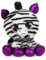 P.Lushes Designer Fashion Pets Alexia Zara Zebra Premium Stofftiere, Schwarz/Weiß, 15,2 cm