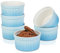 120ml Ramequin Creme Brulee, Candiicap Lot de 6 Moules à Soufflés pour la Cuisson, le Pudding, la Crème Brûlée, les Tasses à Crème Anglaise, la Trempette de Service (120ml, Bleu Ciel)