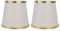 Lot de 2 Abat-jours E14 pour Table de Chevet, Petit Abat Jour Lustre Candal en Tissu pour Applique Murale en Cristal, 11x15x14cm