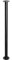 WAGNER Möbelbein/Tischbein/Möbelfuß Industrial Pipe - Ø 30 x 710 mm, inkl. Zwei Anschraubplatte Ø 75 mm, Stahl pulverbeschichtet schwarz - 12507101