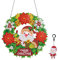 NSXIN 5D Diamond Painting Weihnachten Deko, DIY Diamant Malerei Bilder Kit Weihnachtskranz mit LED-Licht, Handwerk Applique Mosaik für Haustür Wand Fenster Weihnachtsdekor (A6)