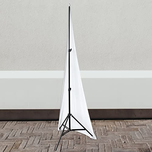 WedDecor White Single Sided Stretchable Tripod DJ Speaker Stand Cover for Weddings, Banquets, Birthdays, Reception, Parties, Special Events, Washable, 1pc