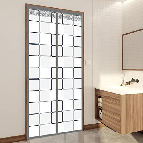 Suwooy Magnet Thermo Türvorhang,Magnet Wärmeschutzvorhang Für Türen Für Klimaanlagen,Wind-/wasserdichte Thermischisolierter Türvorhang,Magnetischer Automatischer Verschluss,W×H-160×210cm(63×83in)