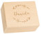 LAUBLUST Schmuckkästchen aus Holz - Natur - Personalisiert - 10 x 8 x 5 cm - mit floralem Motiv - Geschenkbox Klein - Personalisierte Geschenke - Schmuckkasten Mädchen - Ohrring Aufbewahrung