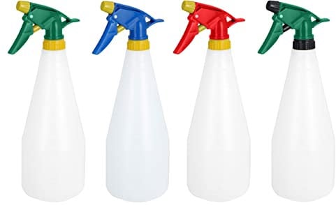 Vanorell 4 x 900 ml Sprühflaschen leer nachfüllbar Sprühflaschen Sprühnebel Reinigung mit verstellbare Sprühkopf Sprüher Pflanze Blumen Garten Friseursalon Pflanzensprüher mit Skala Zerstäuber