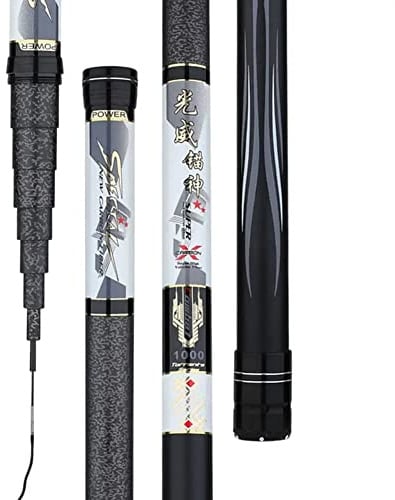ZWWf 8-18 m Teleskop-Angelrute 6H Karpfenrute Superleichte, superharte Angelrute mit hoher Kohlefaser (Size : 18m)