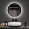 EMKE Round Bathroom Mirror with Led Lights - 50CM Wall Mounted Vanity Mirror Frameless Circular Bathroom led Mirrors with Touch Switch, Adjusting Brightness, Illuminated Smart Mirrors