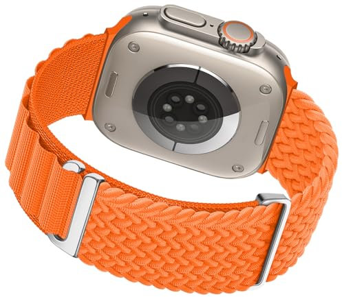 Nylon Alpine Loop Correa Compatible con Apple Watch Ultra 2 49mm 46mm 45mm 44mm 42mm, Pulsera Doble Textile Elásticas G-Hook Separate Deportivo Correas para iWatch Ultra 2 Series 10 9 8 7 6 5 4 3 SE